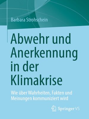 cover image of Abwehr und Anerkennung in der Klimakrise